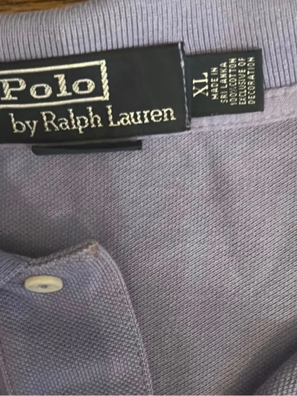 Ralph Lauren Men's Light Lavender Polo with Neon Green Pony